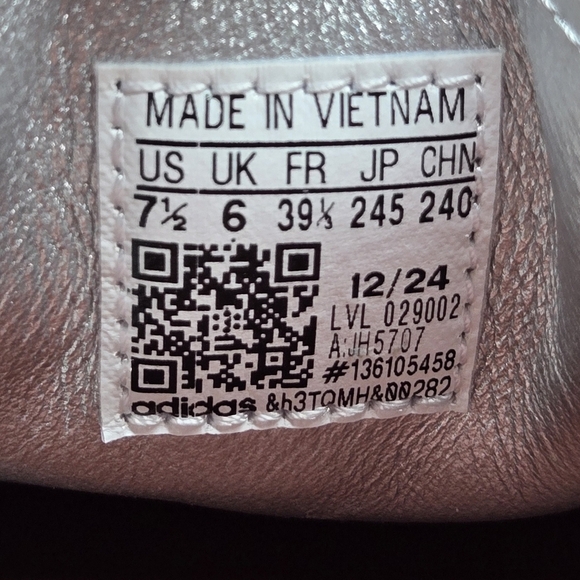 New Adidas Samba LT Women's Silver Metallic Ruby Sneakers Size 7.5 - Picture 8 of 8